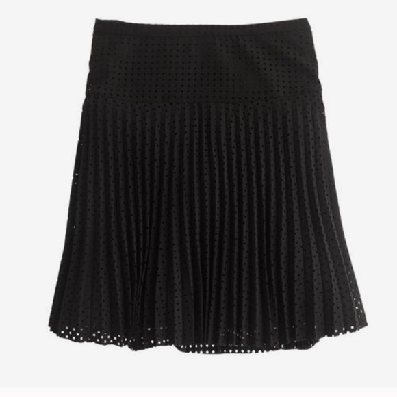 J. Crew Dresses & Skirts - J Crew Black Laser Cut Pleated Skirt C0214